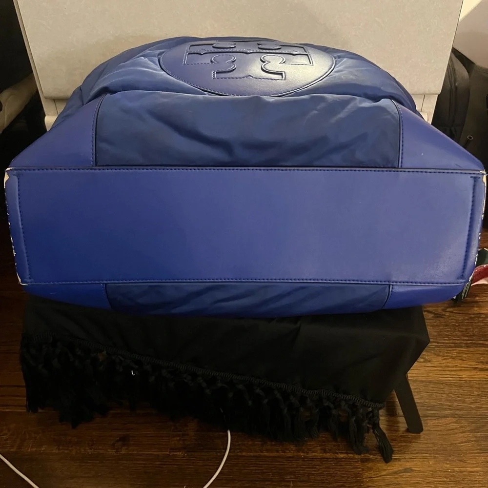 Tory Burch Royal Blue Quilted Tote - Picture 3 of 7